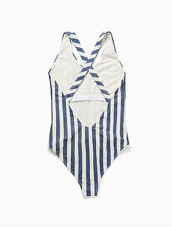 Costume da bagno a righe con cintura You&Me