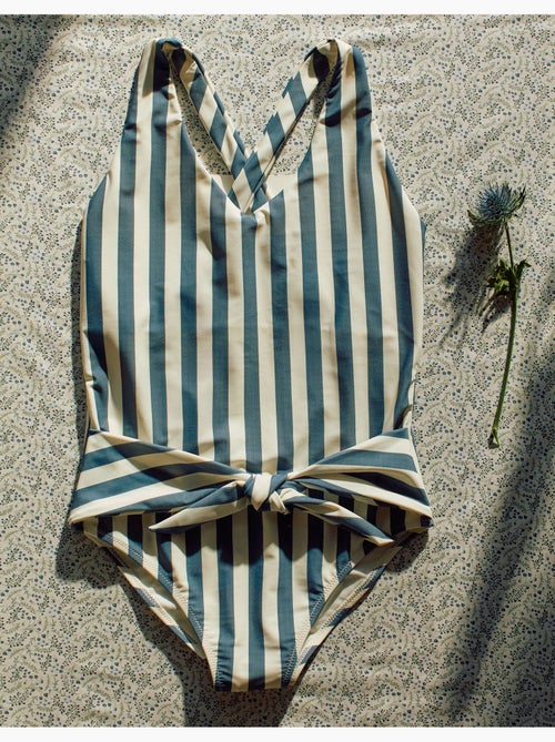Costume da bagno a righe con cintura You&Me - Kiabi