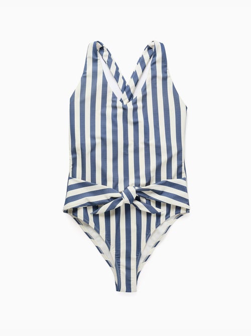 Costume da bagno a righe con cintura You&Me - Kiabi