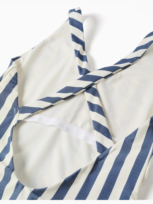 Costume da bagno a righe con cintura You&Me - Kiabi