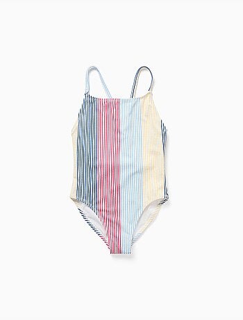 Costume da bagno a righe con spalline incrociate You&Me
