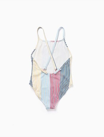 Costume da bagno a righe con spalline incrociate You&Me