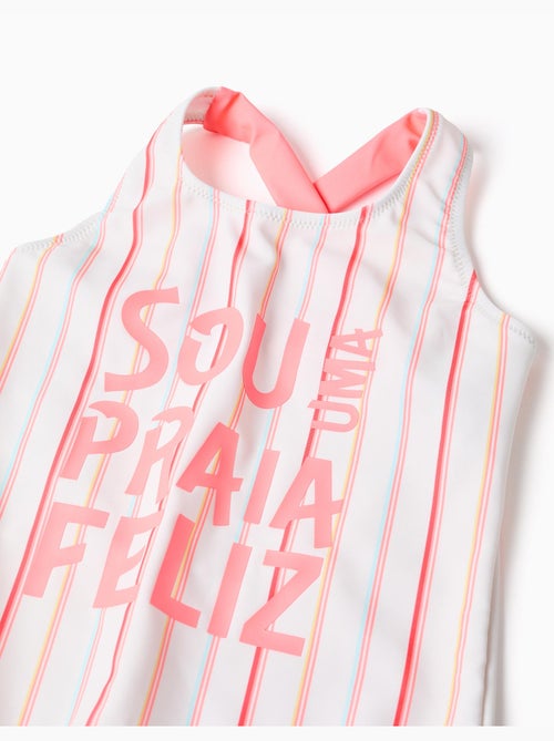 Costume da bagno a righe con stampa frontale - Kiabi