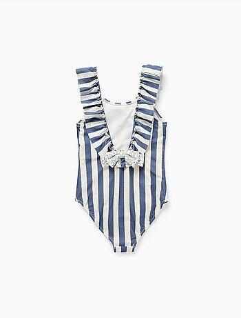 Costume da bagno a righe con volant You&Me