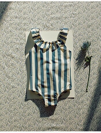 Costume da bagno a righe con volant You&Me