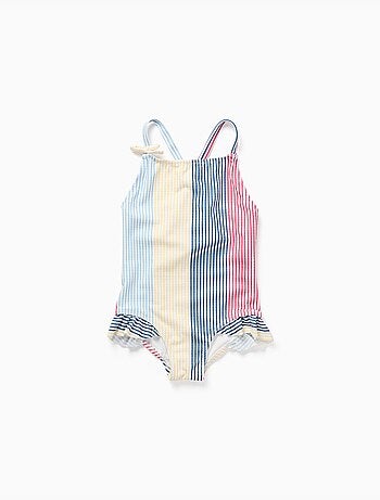 Costume da bagno a righe con volant You&Me