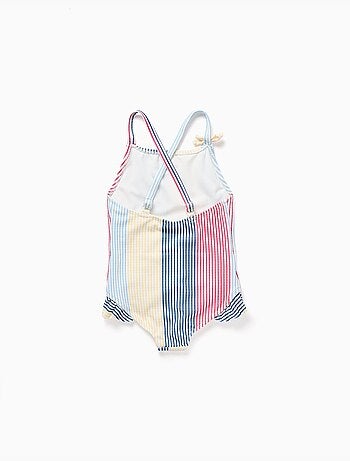 Costume da bagno a righe con volant You&Me