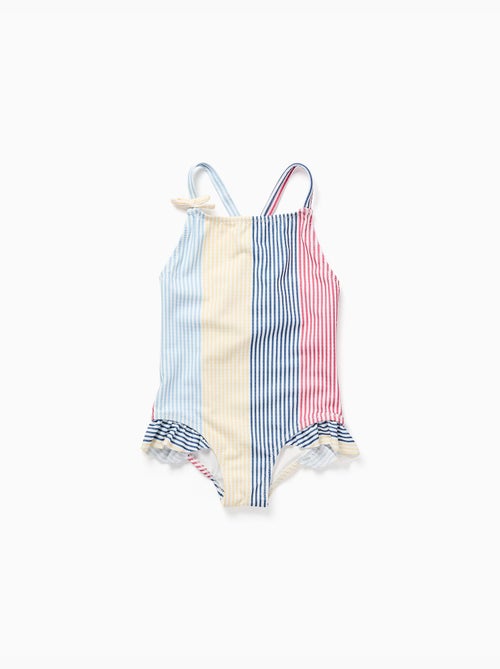 Costume da bagno a righe con volant You&Me - Kiabi