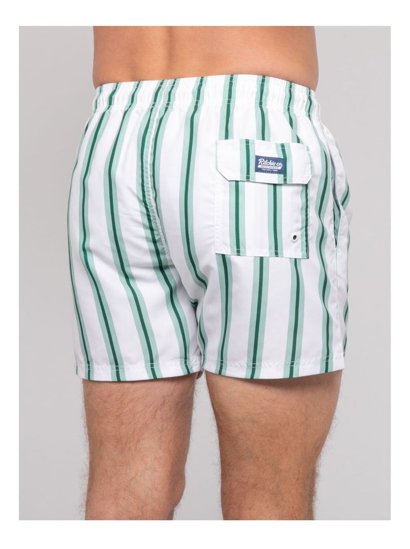 Costume da bagno a righe GABBIANO Verde - Kiabi