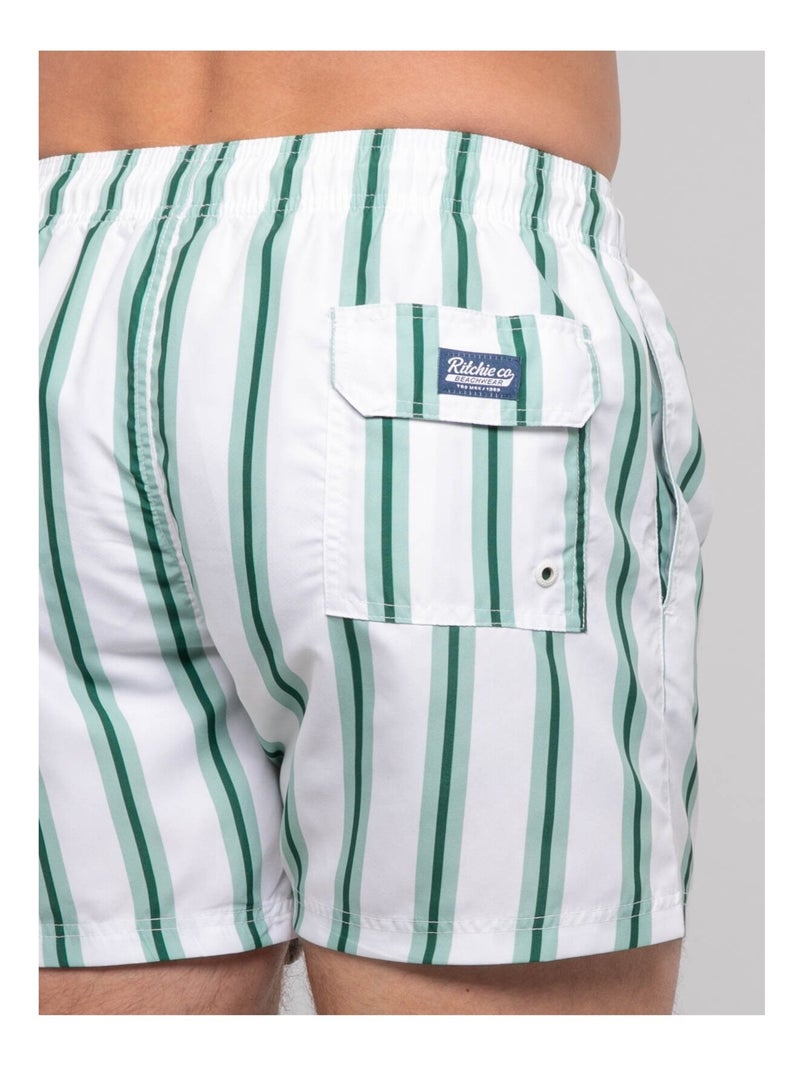 Costume da bagno a righe GABBIANO Verde - Kiabi