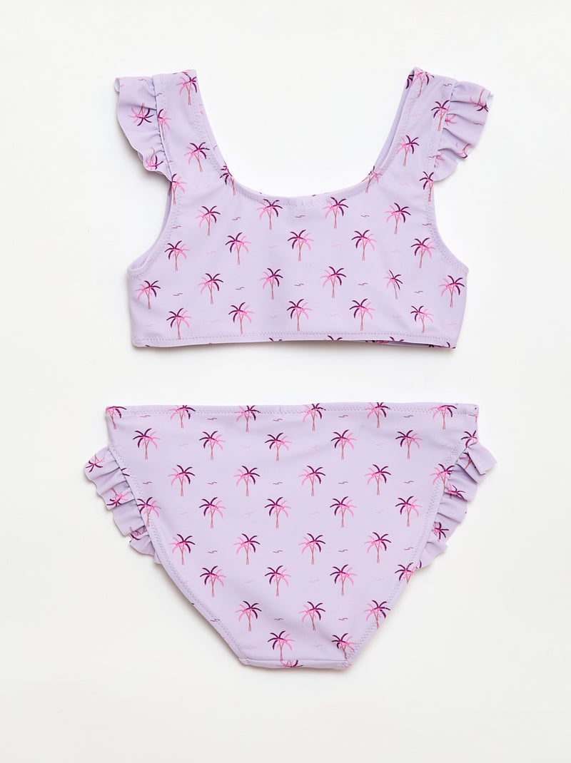 Costume da bagno all-over - 2 pezzi Viola - Kiabi