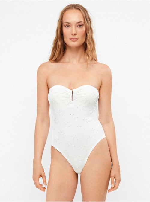 Costume da bagno bandeau in tessuto ricamato - Kiabi Costume da bagno bandeau in tessuto ricamato - Kiabi