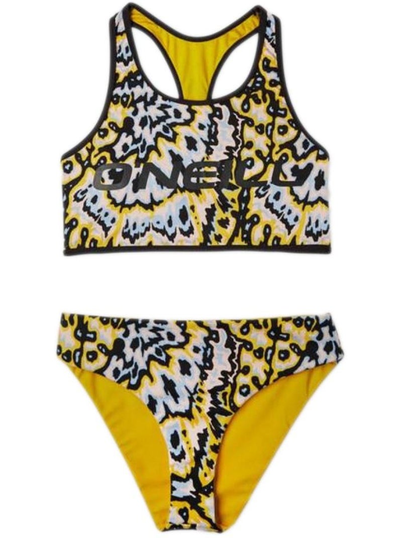 Costume da Bagno Bikin per Ragazza O'Neill a Fantasia Arancione - Kiabi