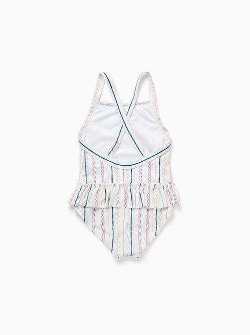 Costume da bagno con a righe etniche e volant B&S - Kiabi Costume da bagno con a righe etniche e volant B&S - Kiabi