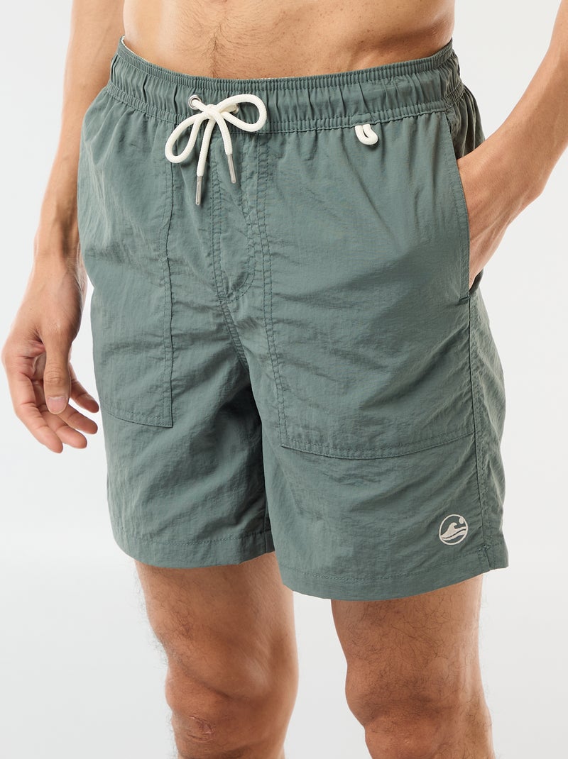 Costume da bagno con ampie tasche Verde - Kiabi