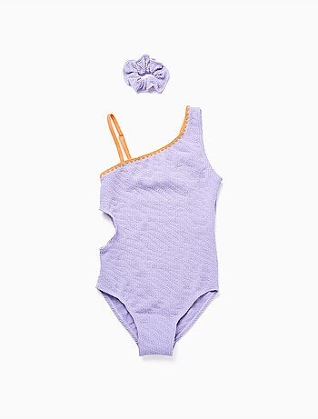 Costume da bagno con cut-out + elastico per capelli
