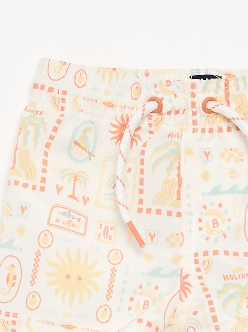 Costume da bagno con motivo Bianco - Kiabi