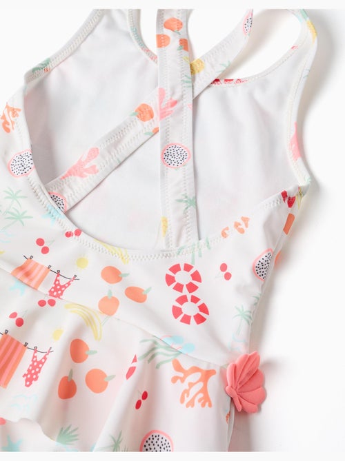Costume da bagno con motivo da spiaggia e fodera - Kiabi