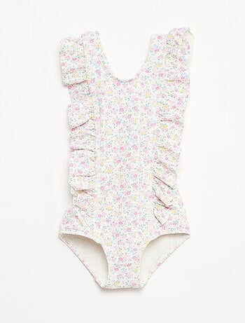 Costume da bagno con motivo e volant
