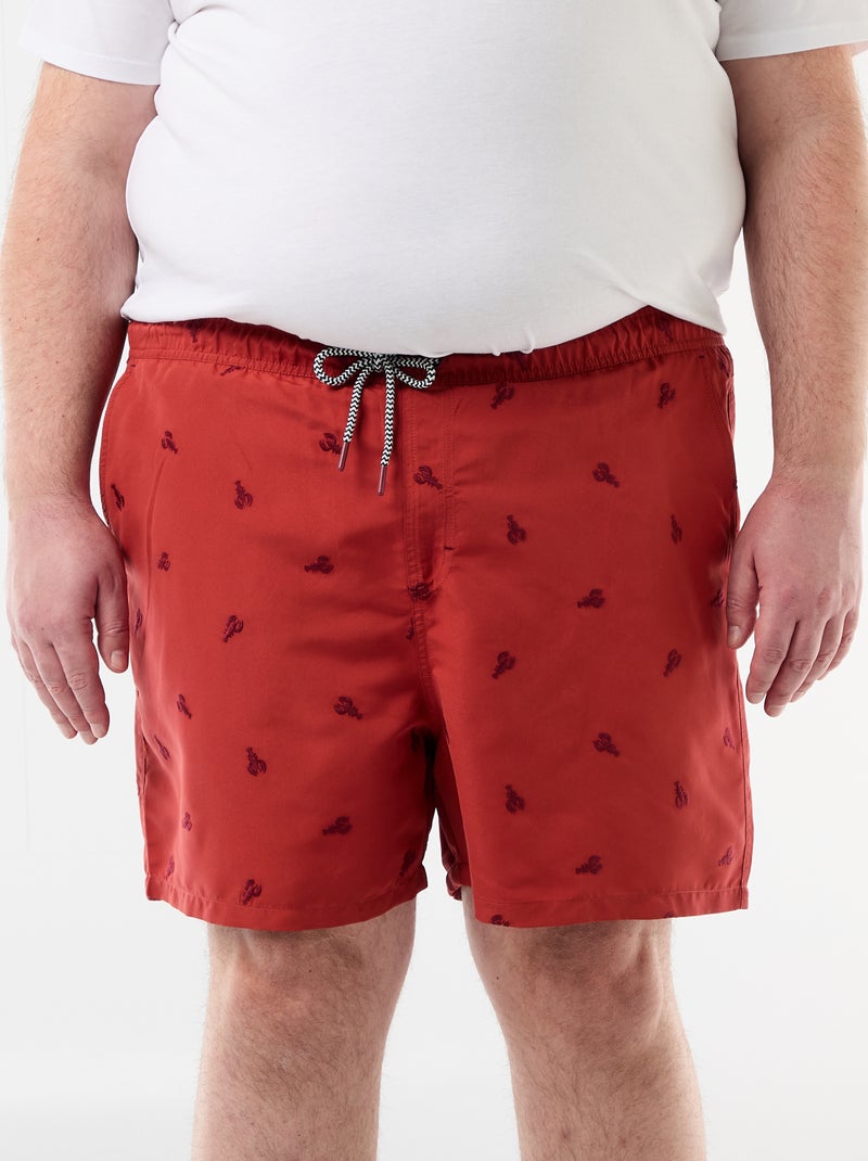 Costume da bagno con motivo Rosso - Kiabi