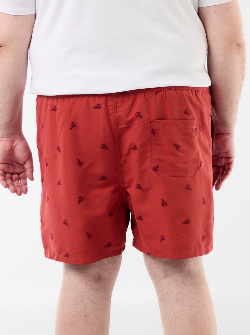 Costume da bagno con motivo Rosso - Kiabi