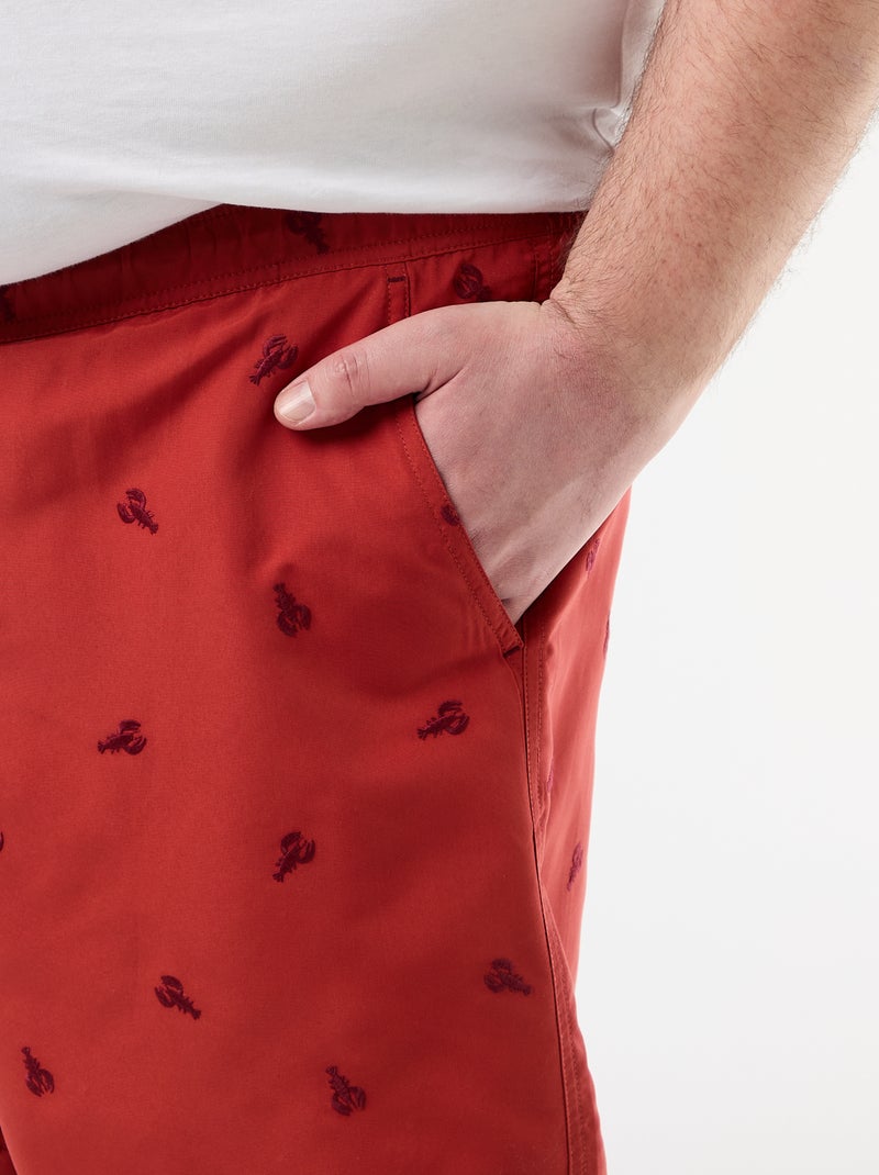 Costume da bagno con motivo Rosso - Kiabi