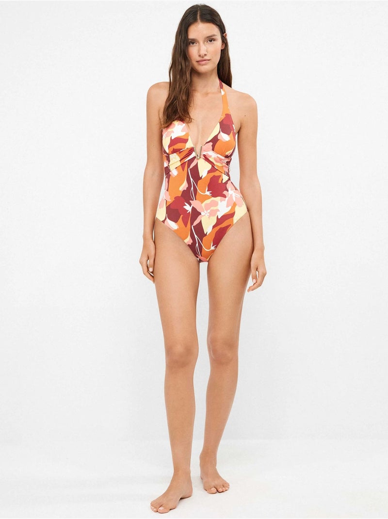 Costume da bagno con scollo a halter Multicolore - Kiabi