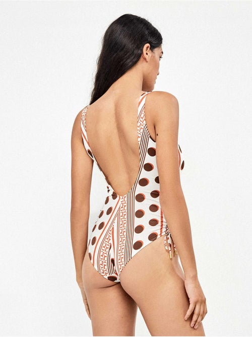 Costume da bagno con scollo quadrato con stampa geometrica - Kiabi Costume da bagno con scollo quadrato con stampa geometrica - Kiabi