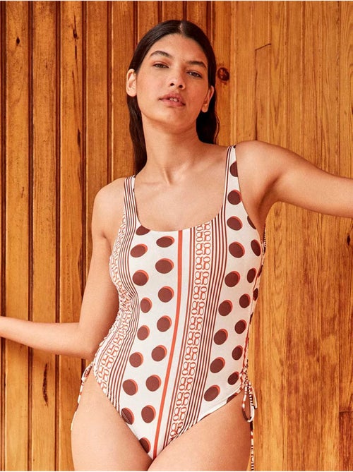 Costume da bagno con scollo quadrato con stampa geometrica - Kiabi Costume da bagno con scollo quadrato con stampa geometrica - Kiabi