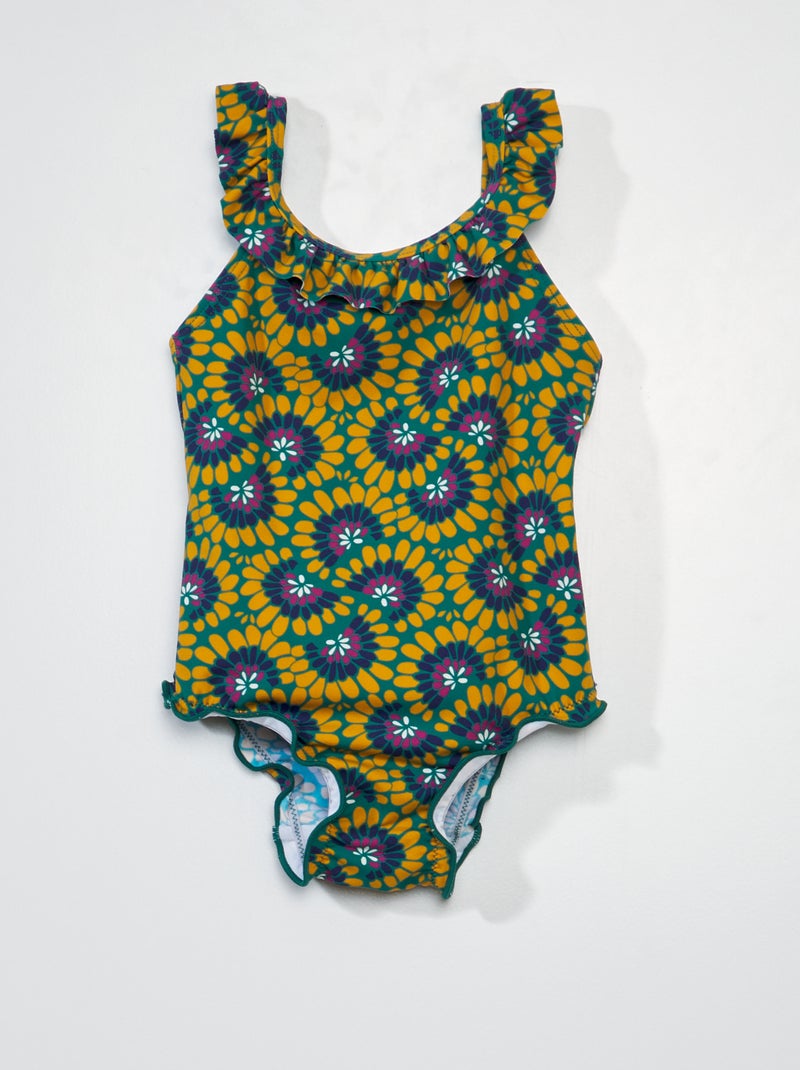 Costume da bagno con stampa - Intero VERDE - Kiabi