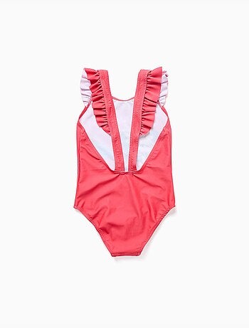 Costume da bagno con stampa Minnie e spalline arricciate