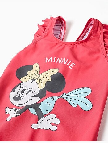 Costume da bagno con stampa Minnie e spalline arricciate