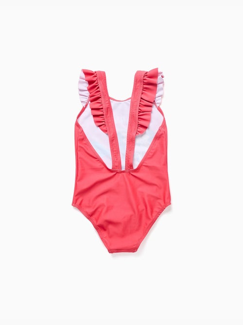 Costume da bagno con stampa Minnie e spalline arricciate - Kiabi