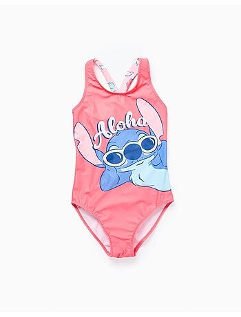 Costume da bagno con stampa Stitch e spalline incrociate