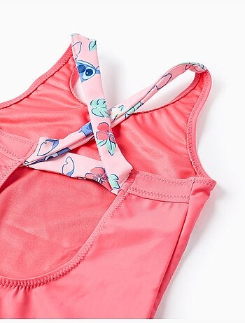 Costume da bagno con stampa Stitch e spalline incrociate