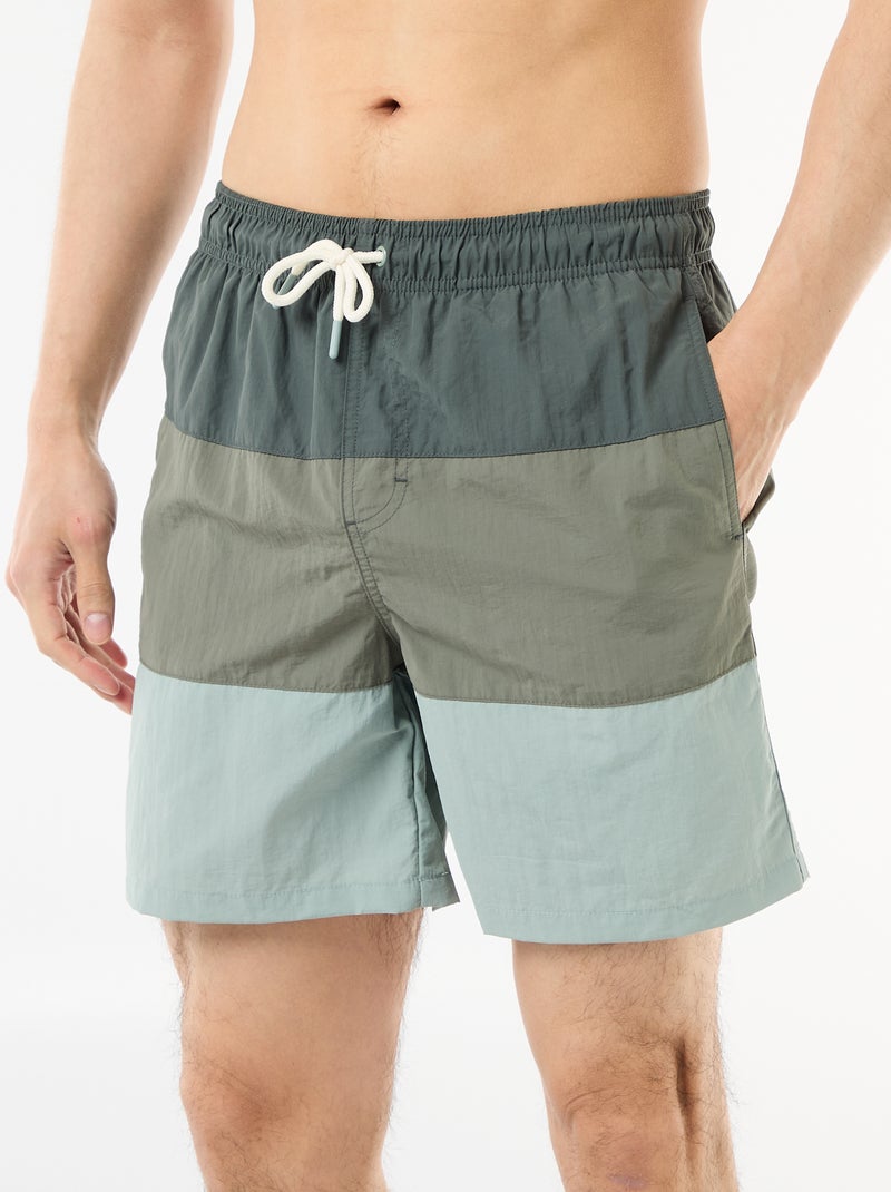 Costume da bagno con tasche Kaki - Kiabi