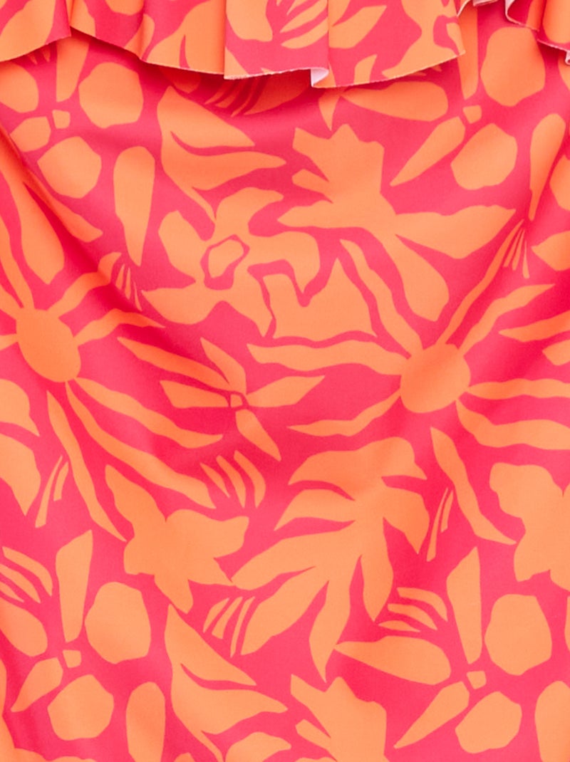 Costume da bagno con volant - Intero ROSA - Kiabi