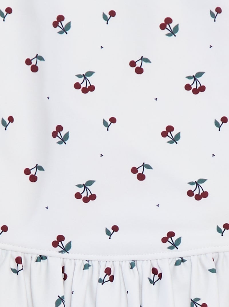 Costume da bagno con volant Intero BIANCO - Kiabi