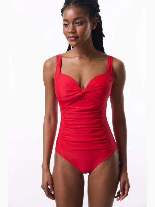 Costume da bagno corsetto arricciato modellante per addome e vita penti - Kiabi Costume da bagno corsetto arricciato modellante per addome e vita penti - Kiabi