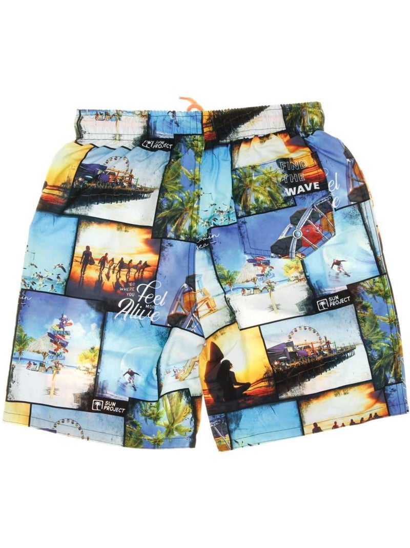 Costume da Bagno Corto per Bambino Sun Project Blu - Kiabi