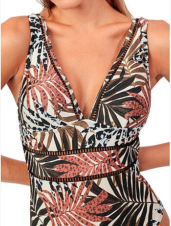 Costume da bagno da donna ADMAS, taglia C, foglie etniche