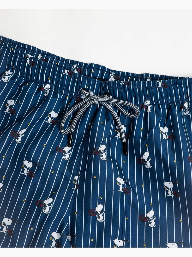 Costume da bagno da tennis Snoopy dei PEANUTS da uomo Blu marino - Kiabi