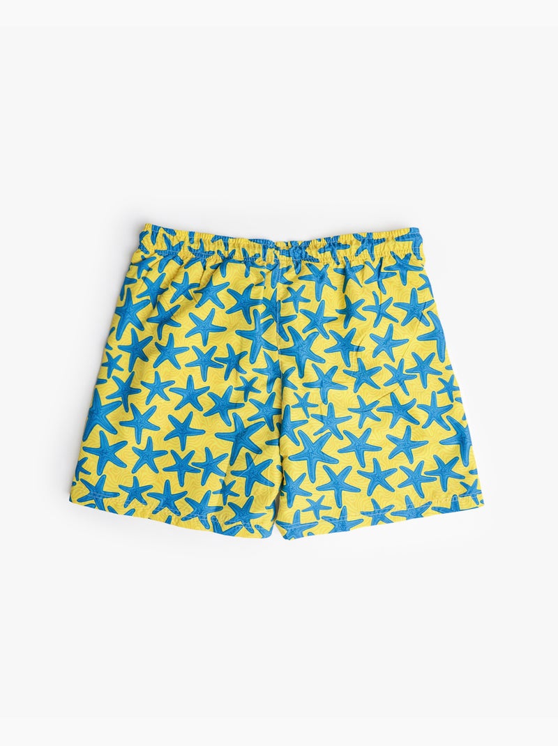 Costume da bagno DIVER Starfish da uomo Blu Giallo - Kiabi