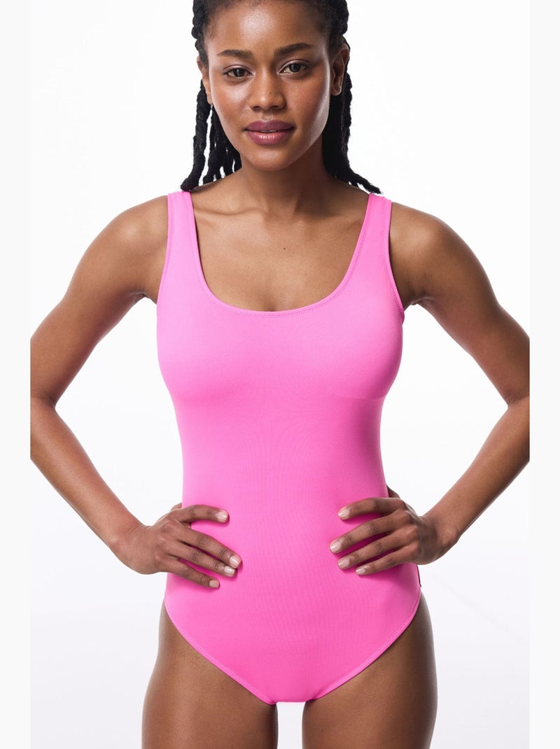 Costume da bagno donna sport bright penti Rosa fluo/Solinotes - Kiabi