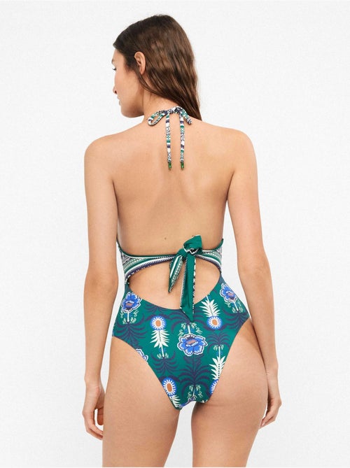 Costume da bagno halter senza ferretto stampato - Kiabi Costume da bagno halter senza ferretto stampato - Kiabi