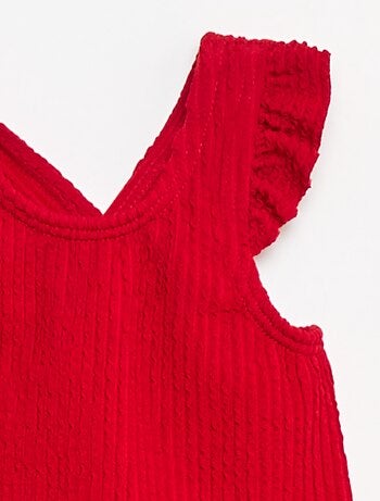 Costume da bagno in maglia tinta unita