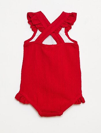 Costume da bagno in maglia tinta unita
