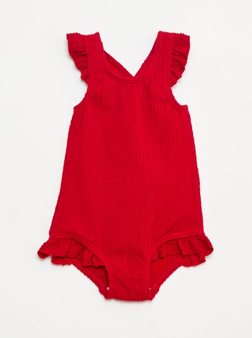 Costume da bagno in maglia tinta unita - Kiabi