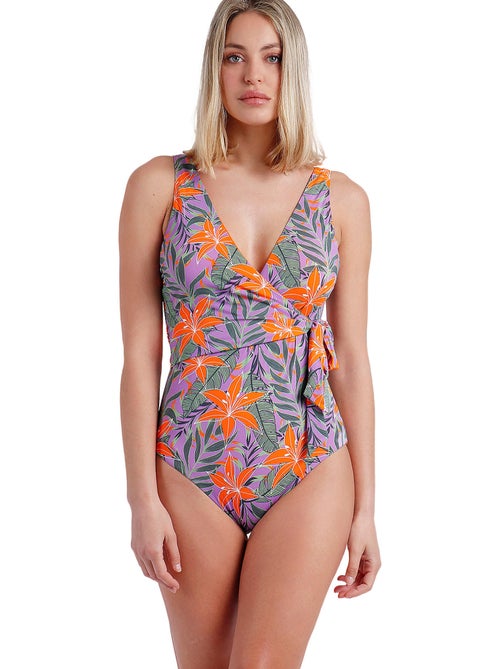 Costume da bagno incrociato jungle mauve da donna admas - Kiabi Costume da bagno incrociato jungle mauve da donna admas - Kiabi