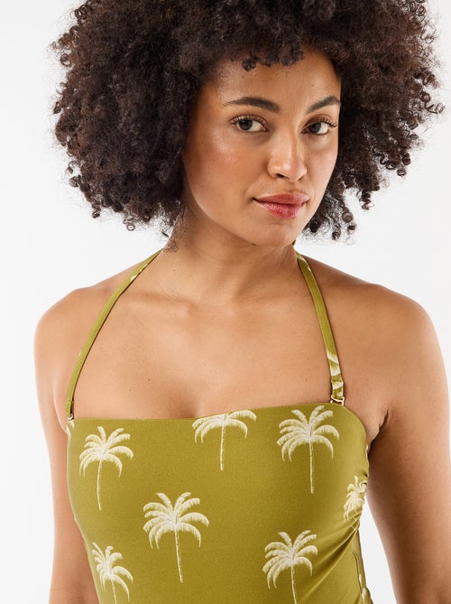 Costume da bagno intero a fascia con stampa - Kiabi